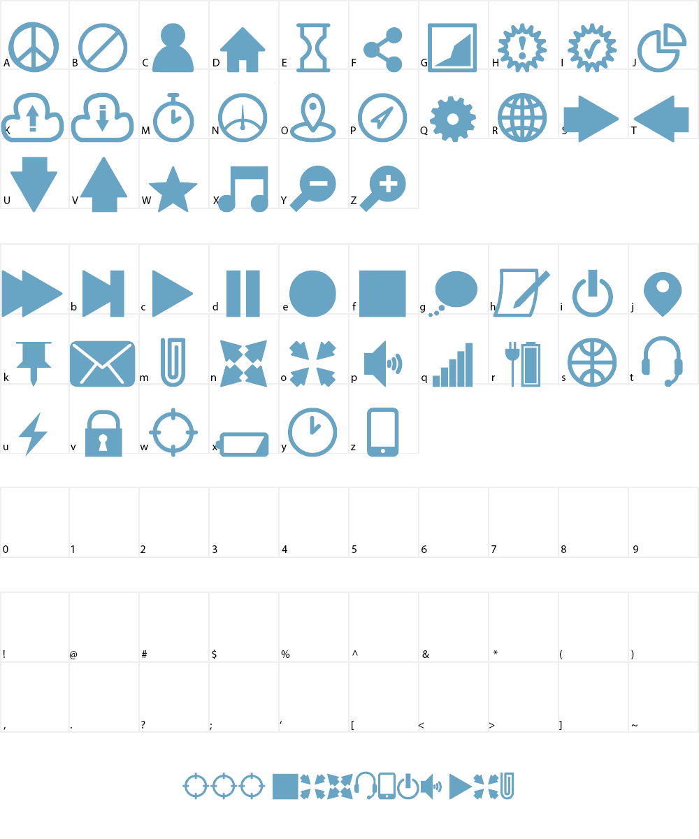 Icons South St Font Character